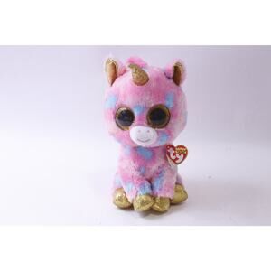 TY Beanie Boos, Fantasia, Plush Unicorn, Bright Colors, 9", Stuffed Animal